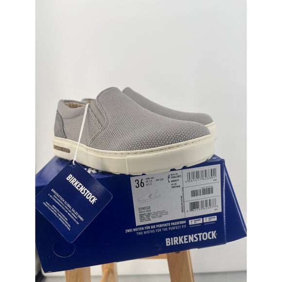 Birkenstock Oswego Womens 5 EU 36 Whale Gray Narrow fit - Picture 2 of 6